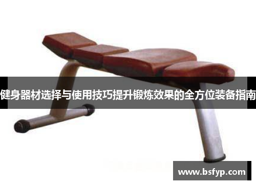 健身器材选择与使用技巧提升锻炼效果的全方位装备指南